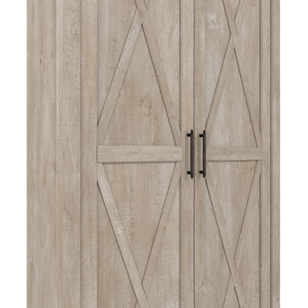 Shop Bush Furniture Key West Tall Storage Cabinet with Doors, Image 05, KWS266WG-03, #color_washed gray