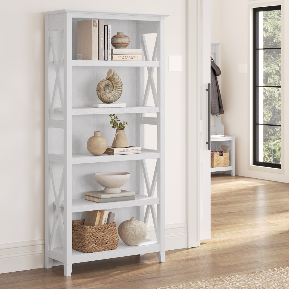Bush Home Key West Tall 5 Shelf Bookcase