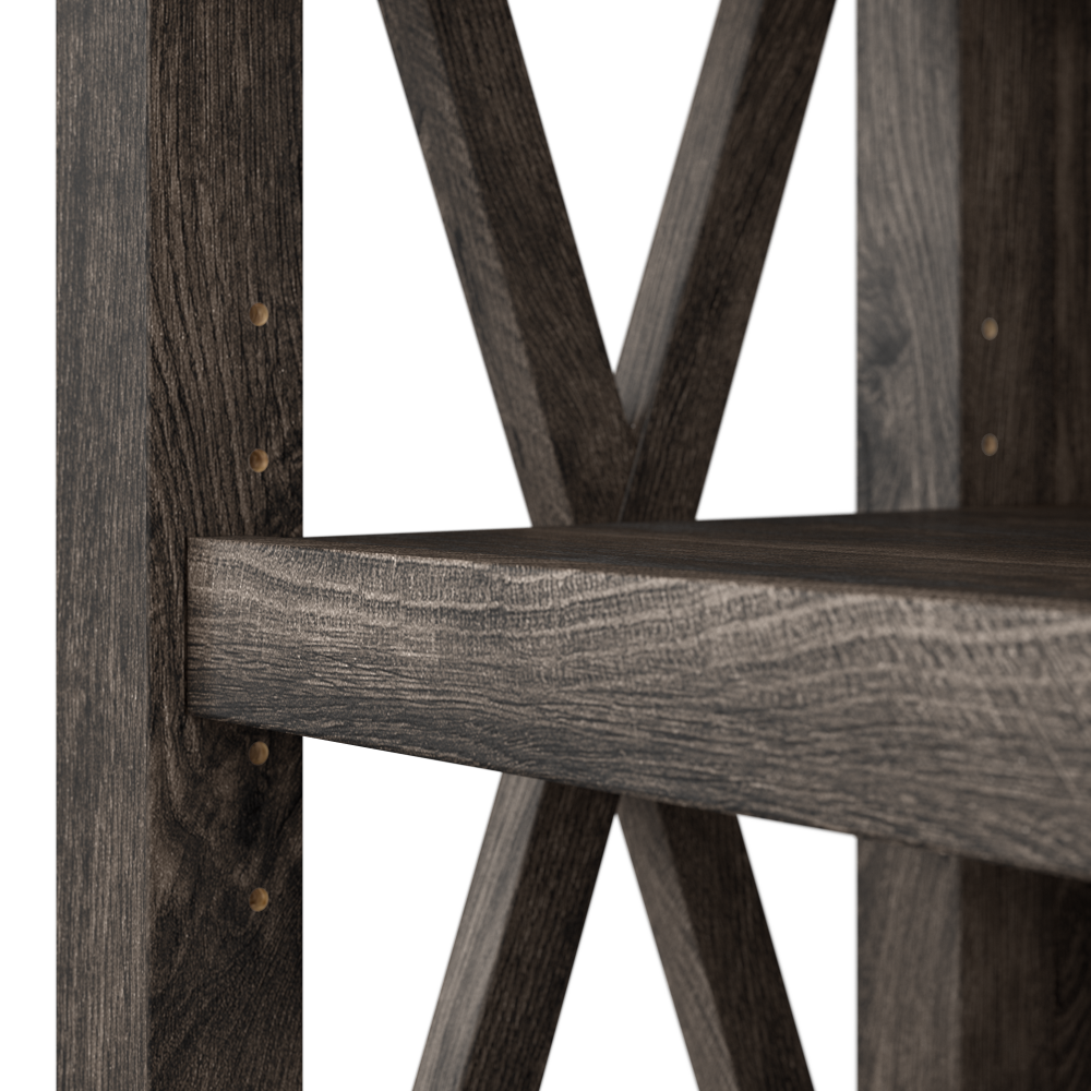 Shop Bush Furniture Key West 5 Shelf Bookcase Set, Image 05, KWS046GH, #color_dark gray hickory
