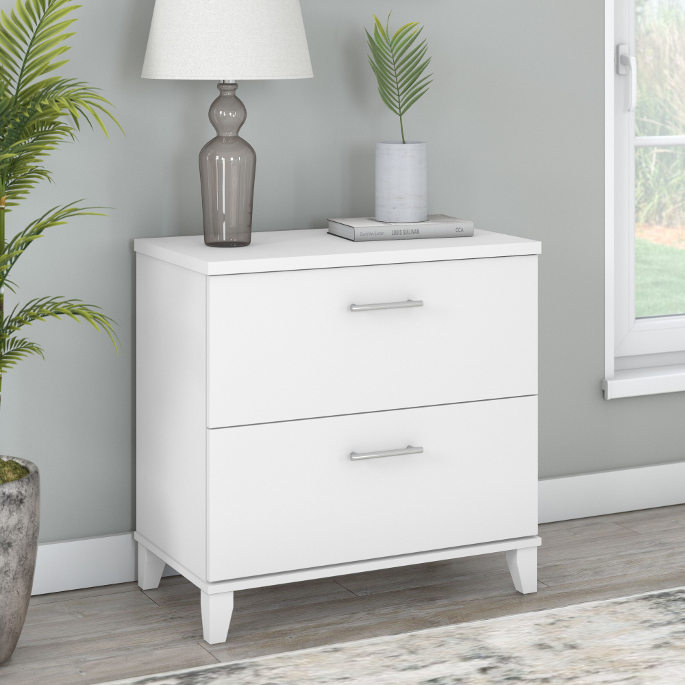 Shop Bush Furniture Somerset 2 Drawer Lateral File Cabinet, Image 02, WC81980, #color_white