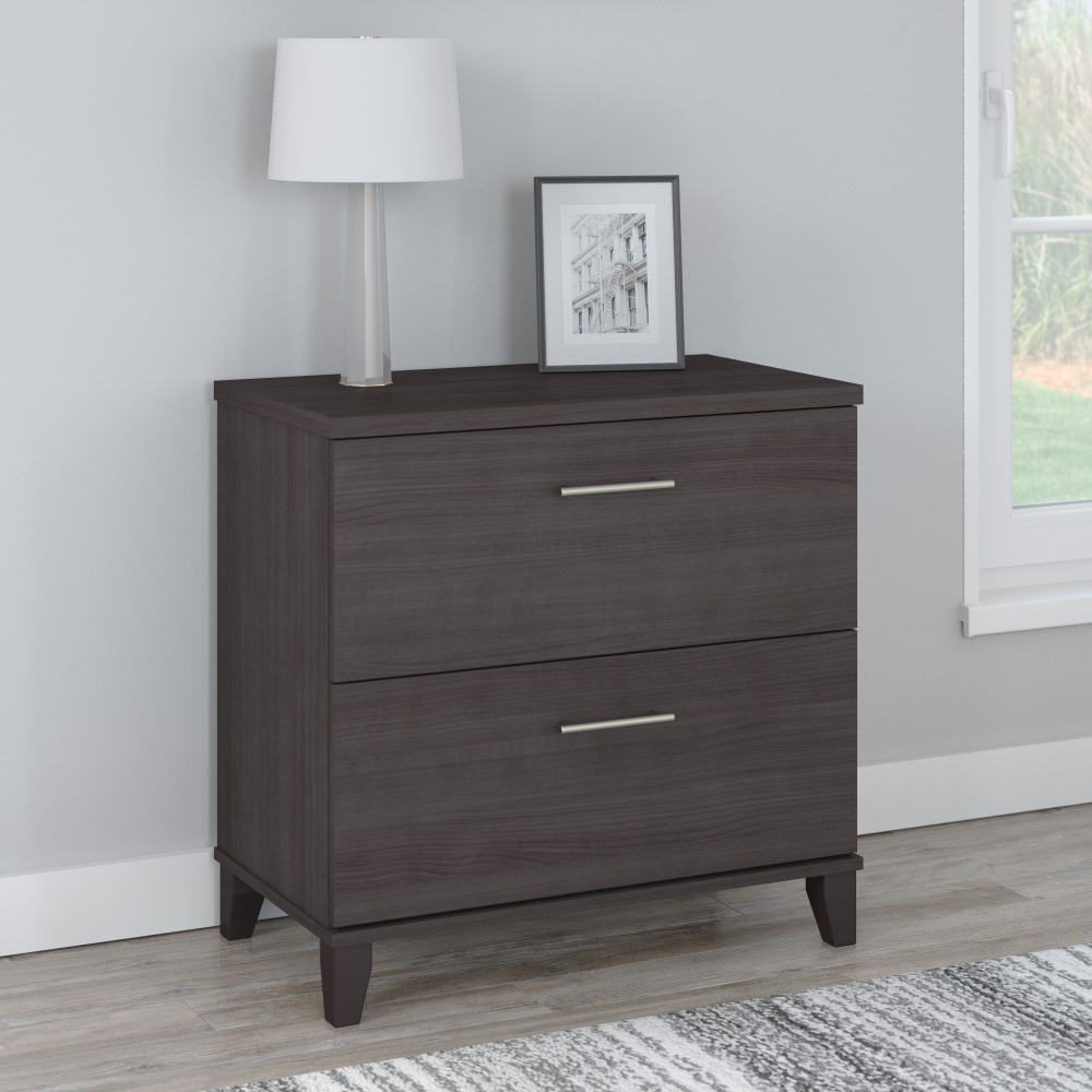 Shop Bush Furniture Somerset 2 Drawer Lateral File Cabinet, Image 02, WC81580, #color_storm gray