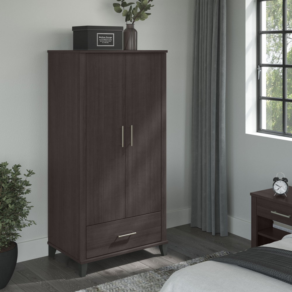 Shop Bush Furniture Somerset Large Armoire Cabinet, Image 02, STS166SGK, #color_storm gray