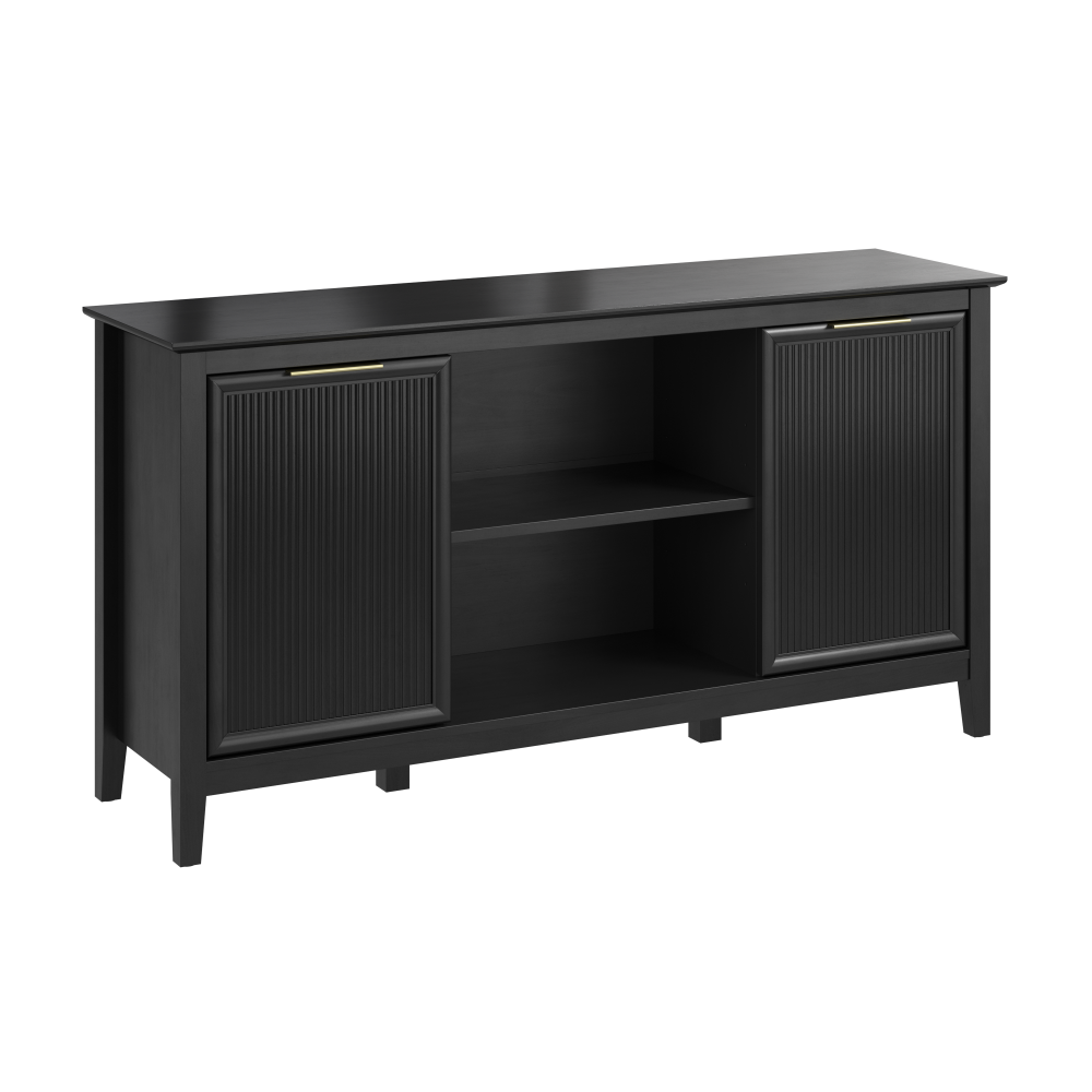 Shop Bush Home Camille 58W Fluted TV Stand with Storage, Image 01, CMV158OB-03, #color_onyx birch