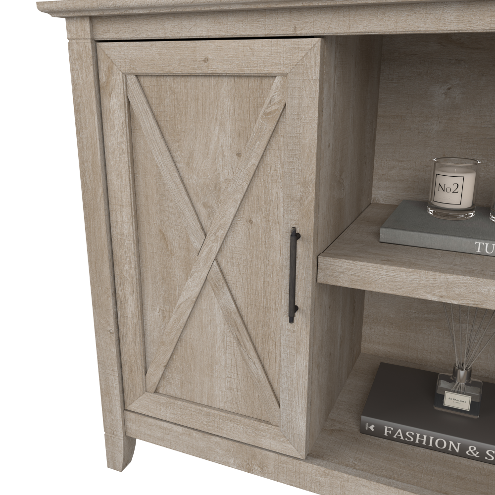 Shop Bush Furniture Key West Accent Cabinet with Doors, Image 04, KWS146WG-03, #color_washed gray