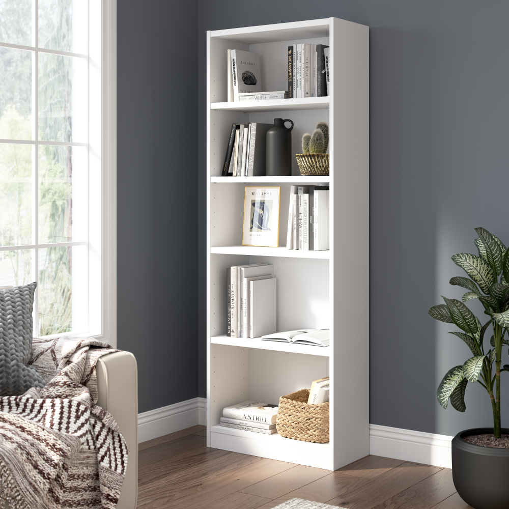 Bush Home Universal 25W Tall 5 Shelf Bookcase