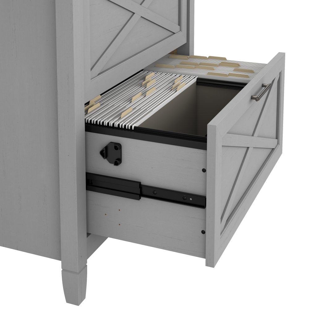 Shop Bush Furniture Key West 2 Drawer Lateral File Cabinet, Image 04, KWF130CG-03, #color_cape cod gray