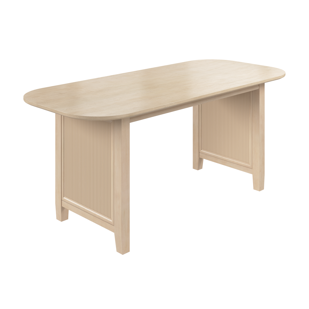 Shop Bush Home Camille 71W Fluted Base Dining Table, Image 01, CMT01NB-03, #color_natural birch