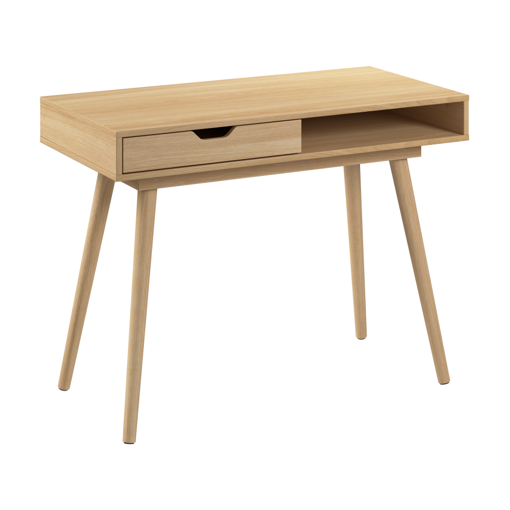 Shop Bush Furniture Nora 40W Writing Desk, Image 01, NRD140NO-03, #color_natural oak