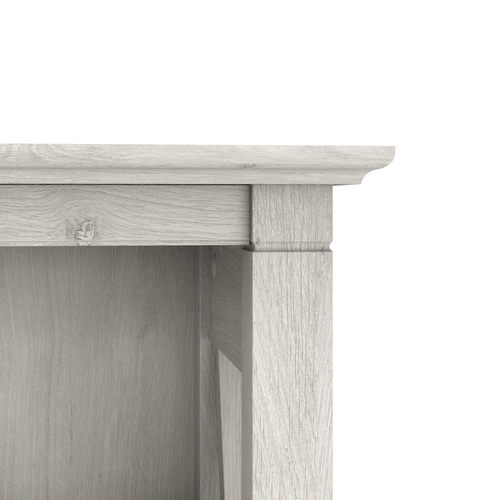 Shop Bush Furniture Key West 48W Writing Desk with 2 Drawer Lateral File Cabinet and 5 Shelf Bookcase, Image 05, KWS004LW, #color_linen white oak