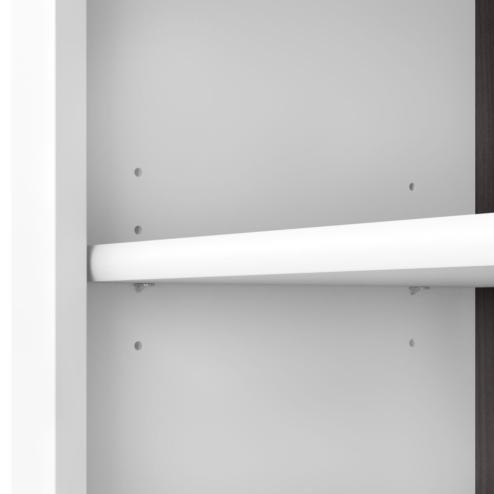 Shop Bush Furniture Somerset Tall 5 Shelf Bookcase, Image 06, WC81065, #color_storm gray/white