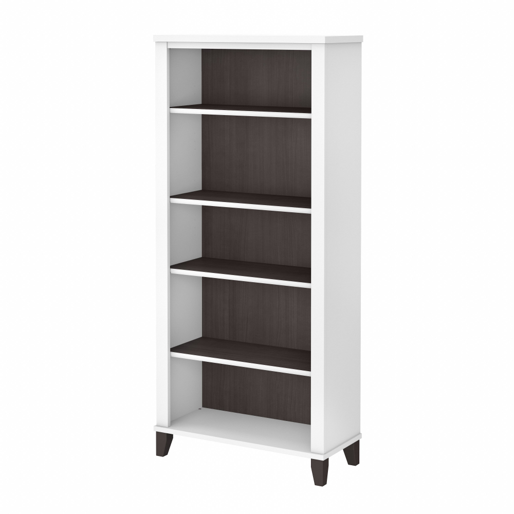 Shop Bush Furniture Somerset Tall 5 Shelf Bookcase, Image 01, WC81065, #color_storm gray/white