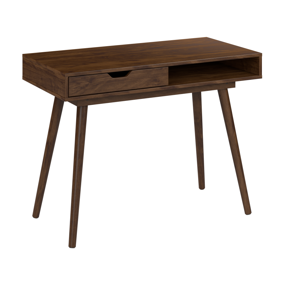Shop Bush Furniture Nora 40W Writing Desk, Image 01, NRD140DW-03, #color_dark walnut