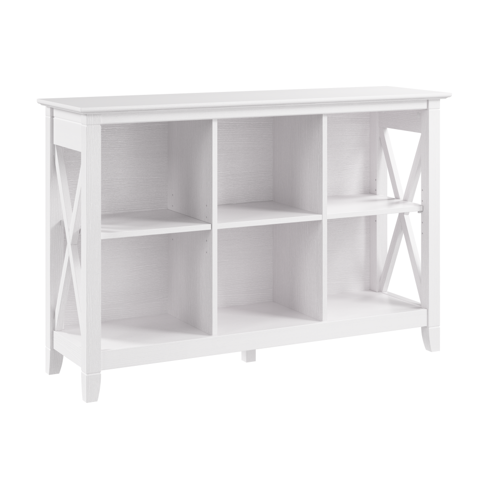 Shop Bush Furniture Key West 6 Cube Bookcase, Image 01, KWB146WT-03, #color_pure white oak