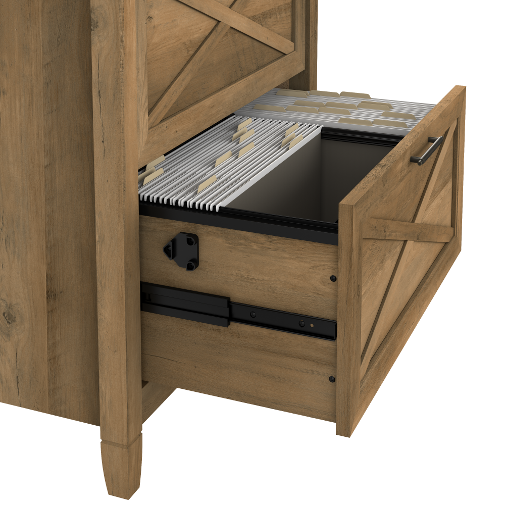 Shop Bush Furniture Key West 2 Drawer Lateral File Cabinet, Image 04, KWF130RCP-03, #color_reclaimed pine