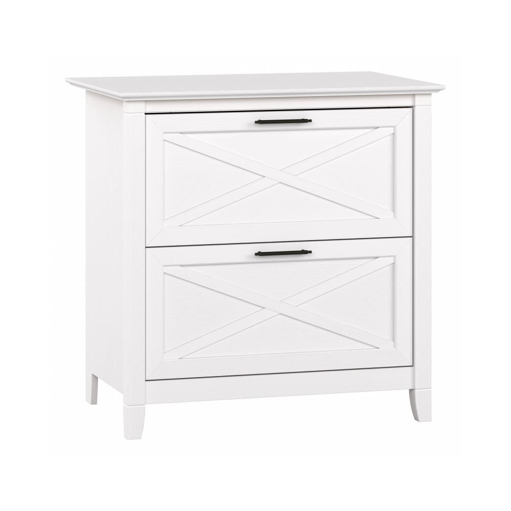 Shop Bush Furniture Key West 2 Drawer Lateral File Cabinet, Image 01, KWF130WT-03, #color_pure white oak