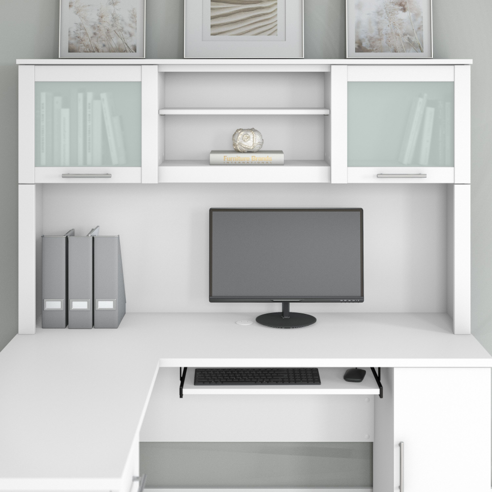 Shop Bush Furniture Somerset 60W Desk Hutch, Image 02, WC81931, #color_white