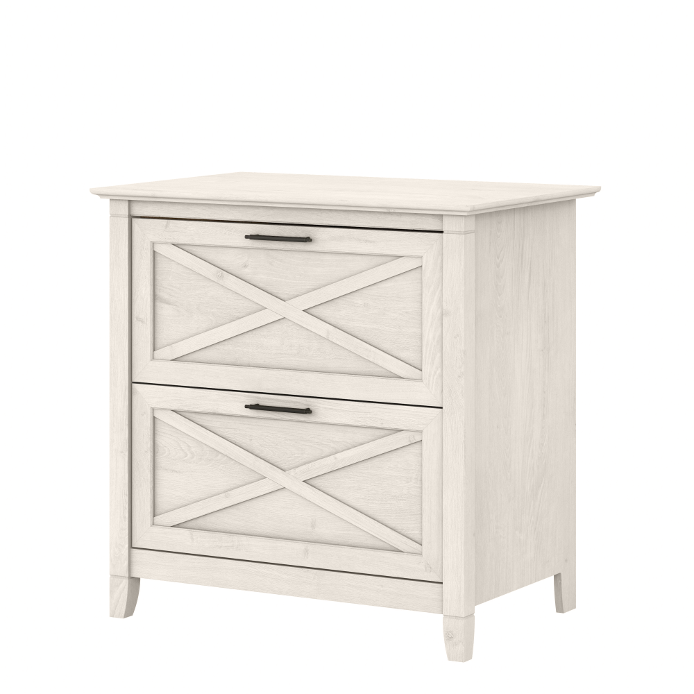 Shop Bush Furniture Key West 2 Drawer Lateral File Cabinet, Image 01, KWF130LW-03, #color_linen white oak