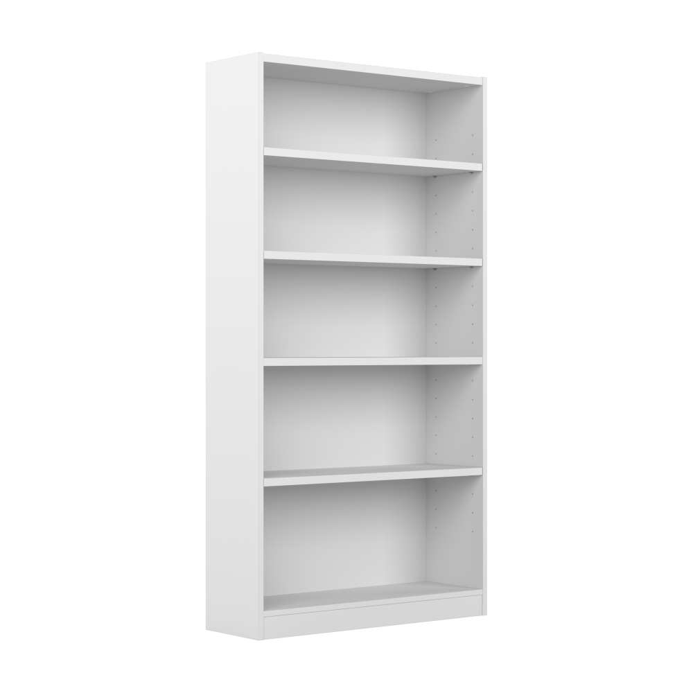 Shop Bush Furniture Universal Tall 5 Shelf Bookcase, Image 01, WL12417, #color_white