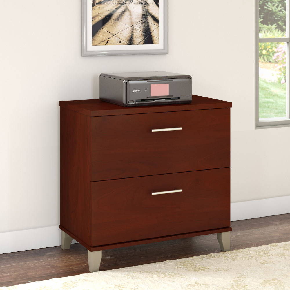 Shop Bush Furniture Somerset 2 Drawer Lateral File Cabinet, Image 02, WC81780, #color_hansen cherry