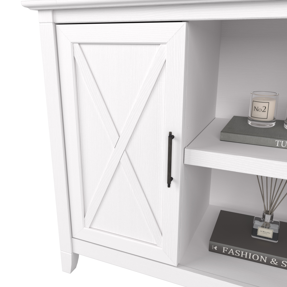 Shop Bush Furniture Key West Accent Cabinet with Doors, Image 04, KWS146WT-03, #color_pure white oak