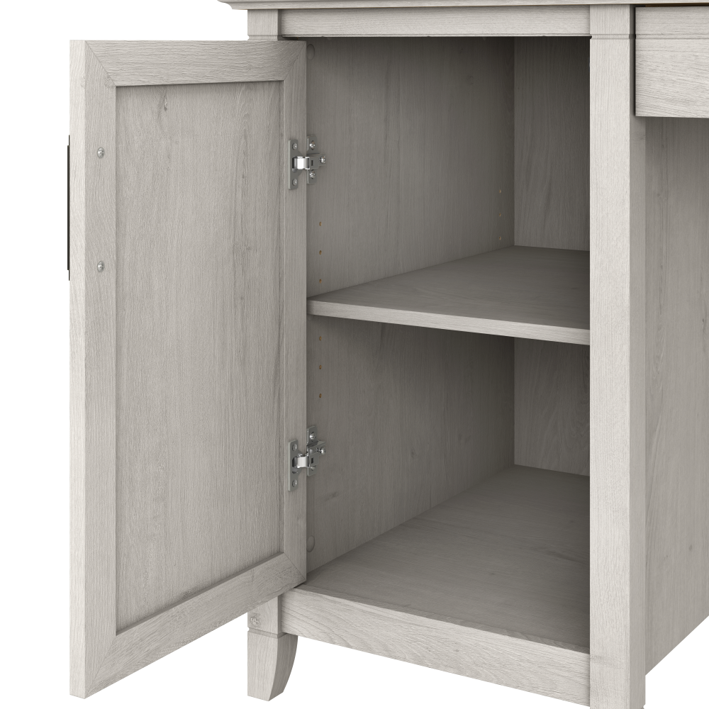 Shop Bush Furniture Key West 54W Computer Desk with Storage and Mid Back Tufted Office Chair, Image 04, KWS020LW, #color_linen white oak
