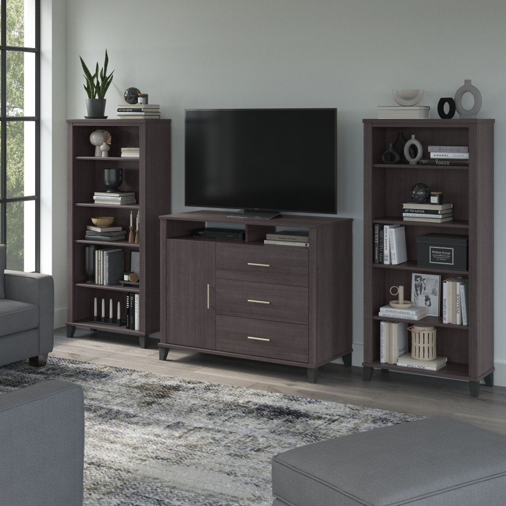 Shop Bush Furniture Somerset Entertainment Center, Image 02, SET039SG, #color_storm gray