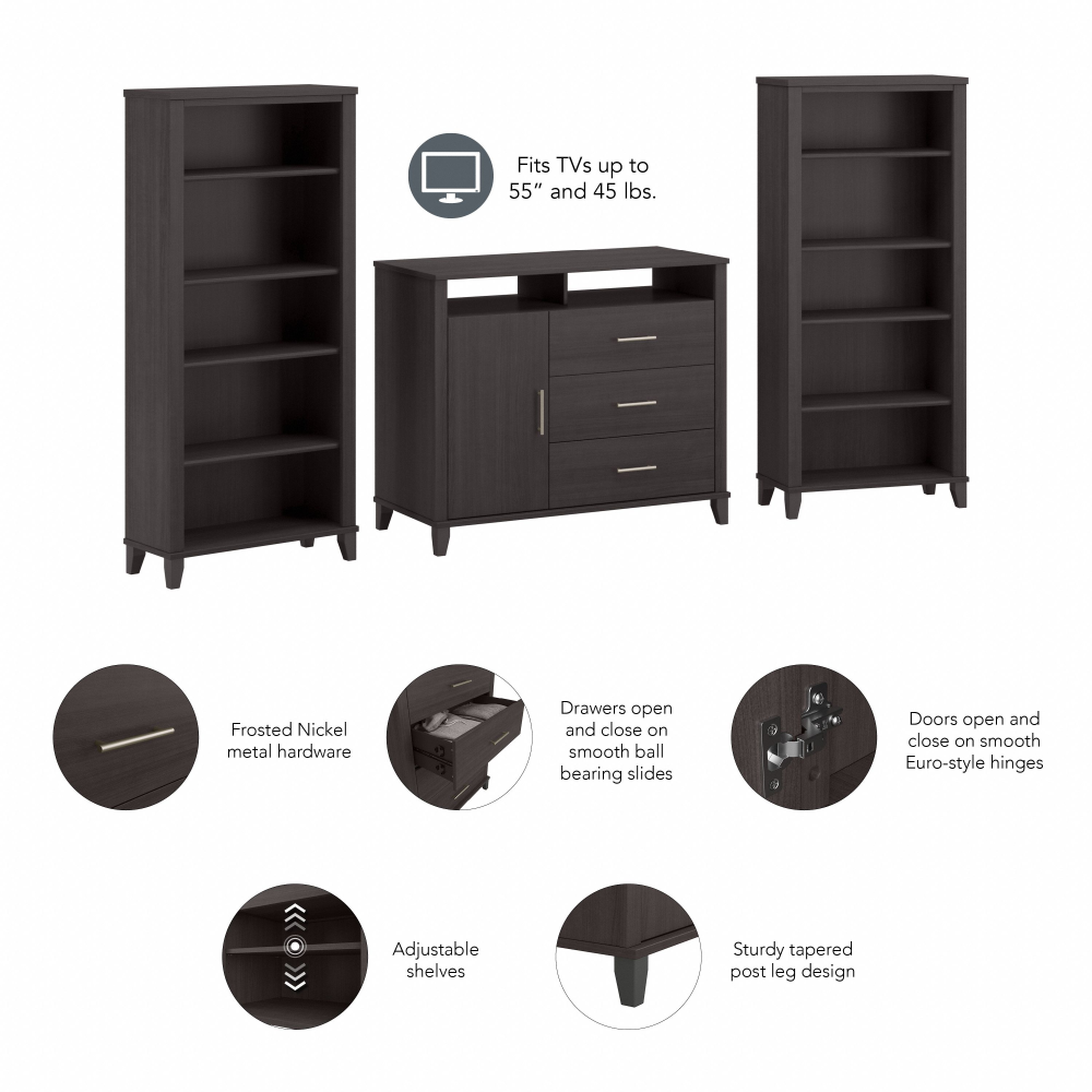 Shop Bush Furniture Somerset Entertainment Center, Image 07, SET039SG, #color_storm gray