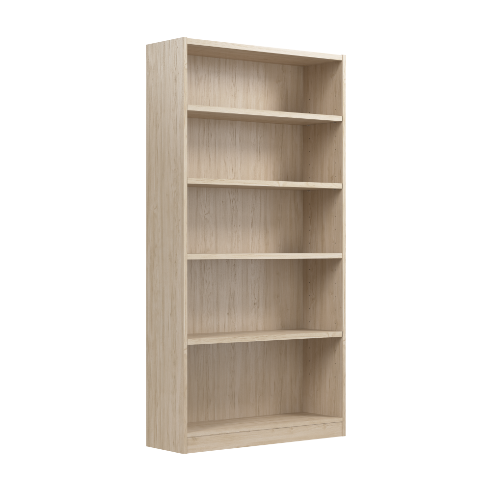 Shop Bush Furniture Universal Tall 5 Shelf Bookcase, Image 01, WL12479, #color_natural elm