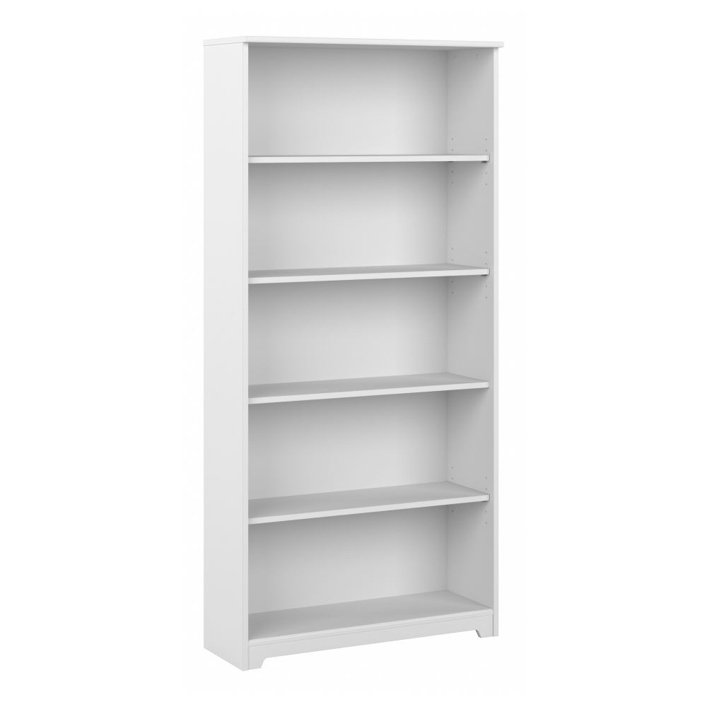 Shop Bush Furniture Cabot Tall 5 Shelf Bookcase, Image 01, WC31966, #color_white