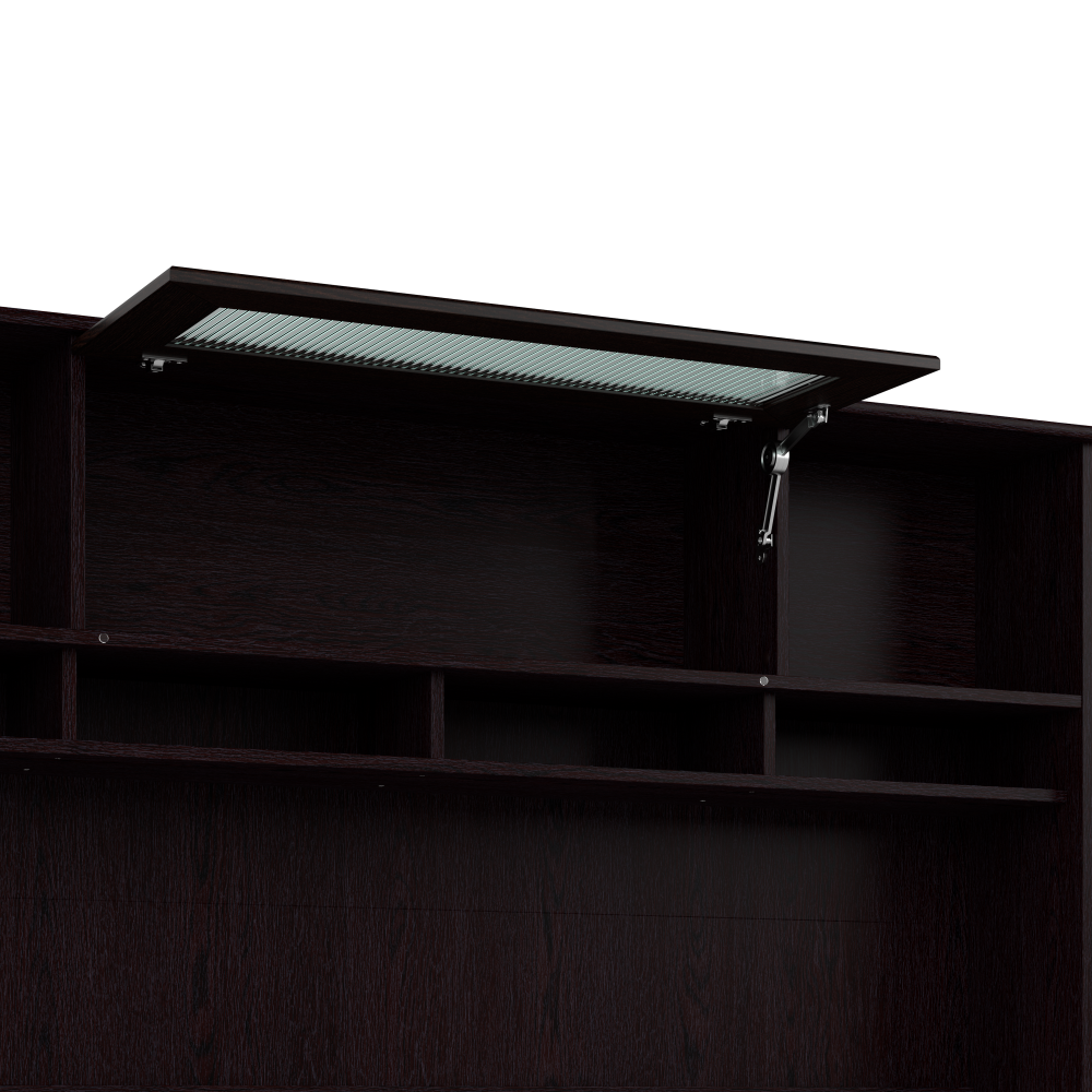 Shop Bush Furniture Cabot 72W Computer Desk with Hutch, Image 03, CAB049EPO, #color_espresso oak