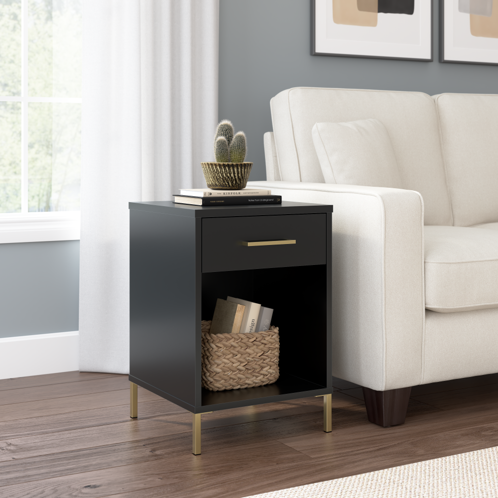 Shop Bush Furniture Soho End Table, Image 02, SHT116BL-Z, #color_black stipple