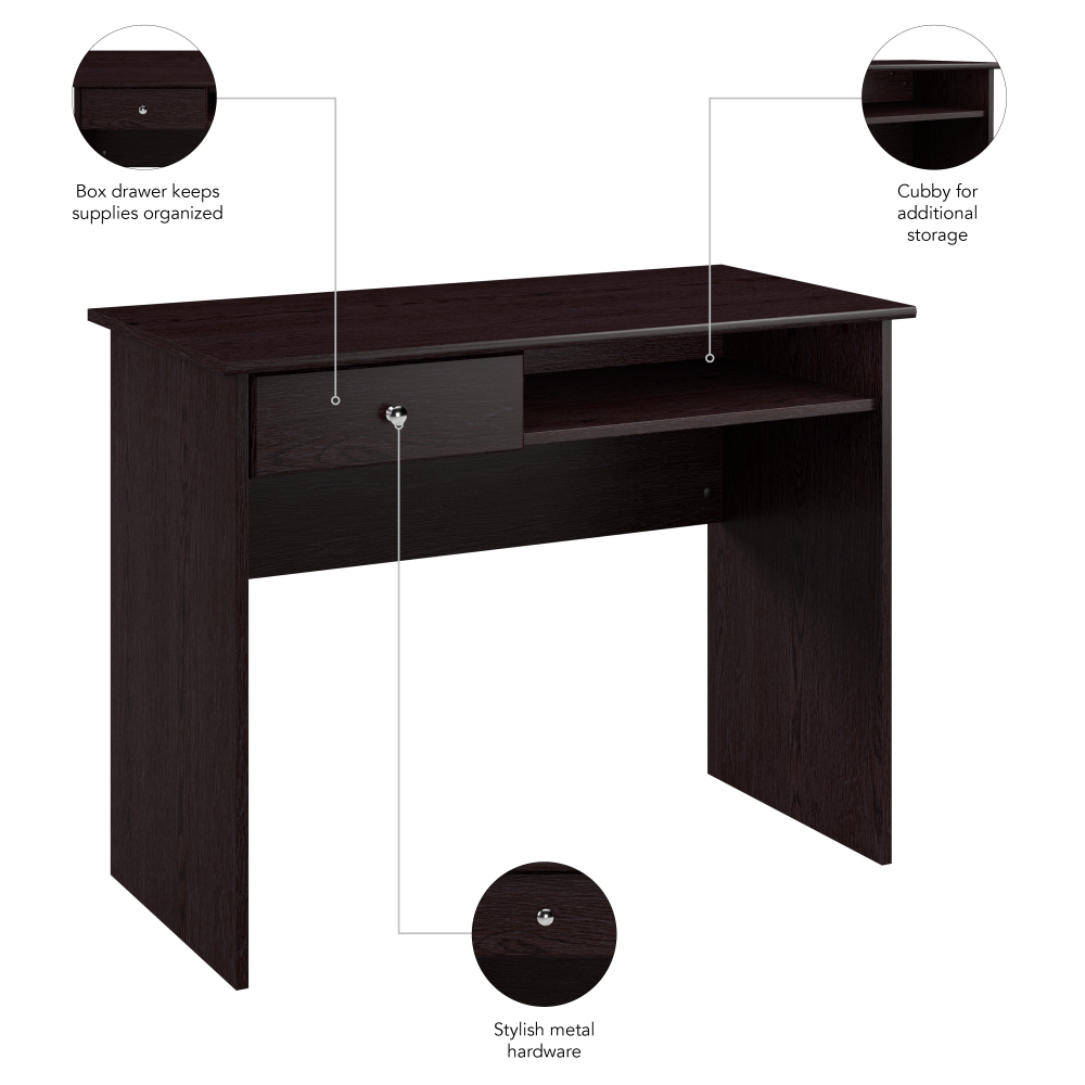 Shop Bush Furniture Cabot 40W Writing Desk, Image 06, WC31840, #color_espresso oak