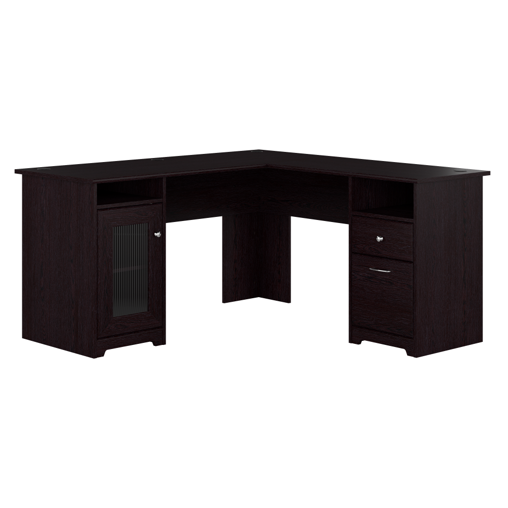 Shop Bush Furniture Cabot 60W L Shaped Computer Desk with Storage, Image 01, WC31830K, #color_espresso oak