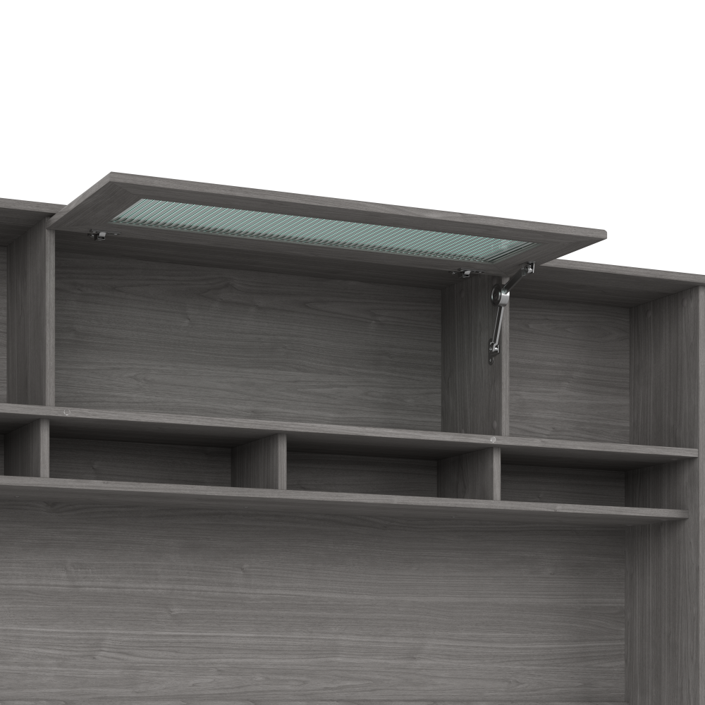 Shop Bush Furniture Cabot 72W Computer Desk with Hutch, Image 03, CAB049MG, #color_modern gray
