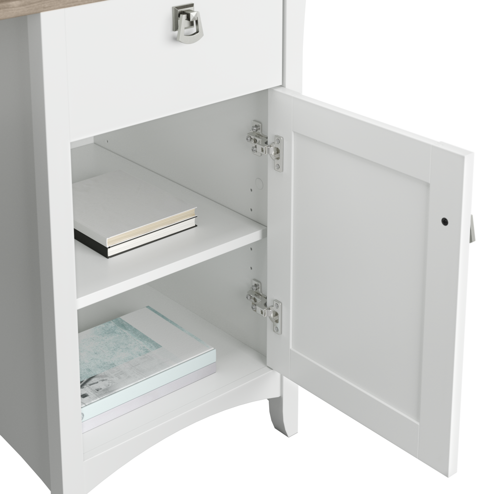 Shop Bush Furniture Salinas Small Computer Desk with Hutch, Image 05, MY72808-03, #color_shiplap gray/pure white