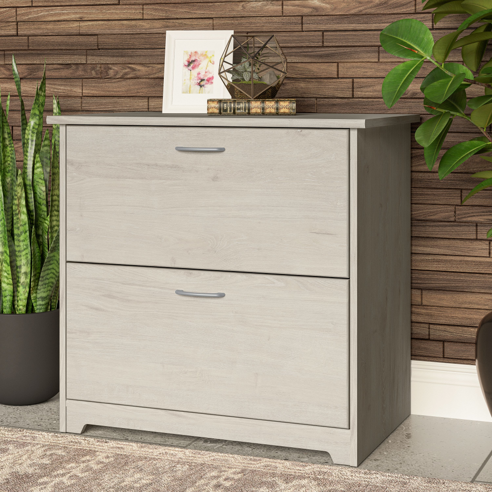 Shop Bush Furniture Cabot 2 Drawer Lateral File Cabinet, Image 02, WC31180, #color_linen white oak