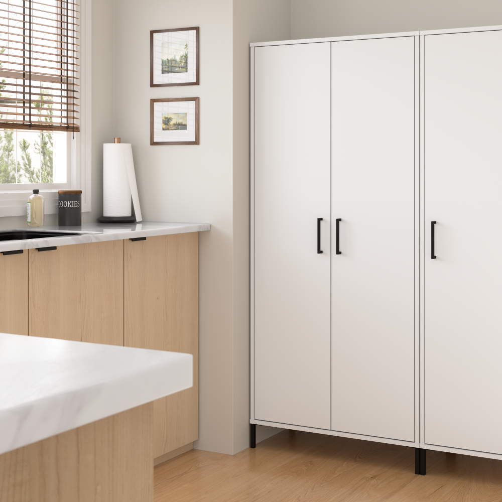 Shop Bush Furniture Soho Kitchen Pantry Cabinet, Image 02, SHS129WH-Z1, #color_white