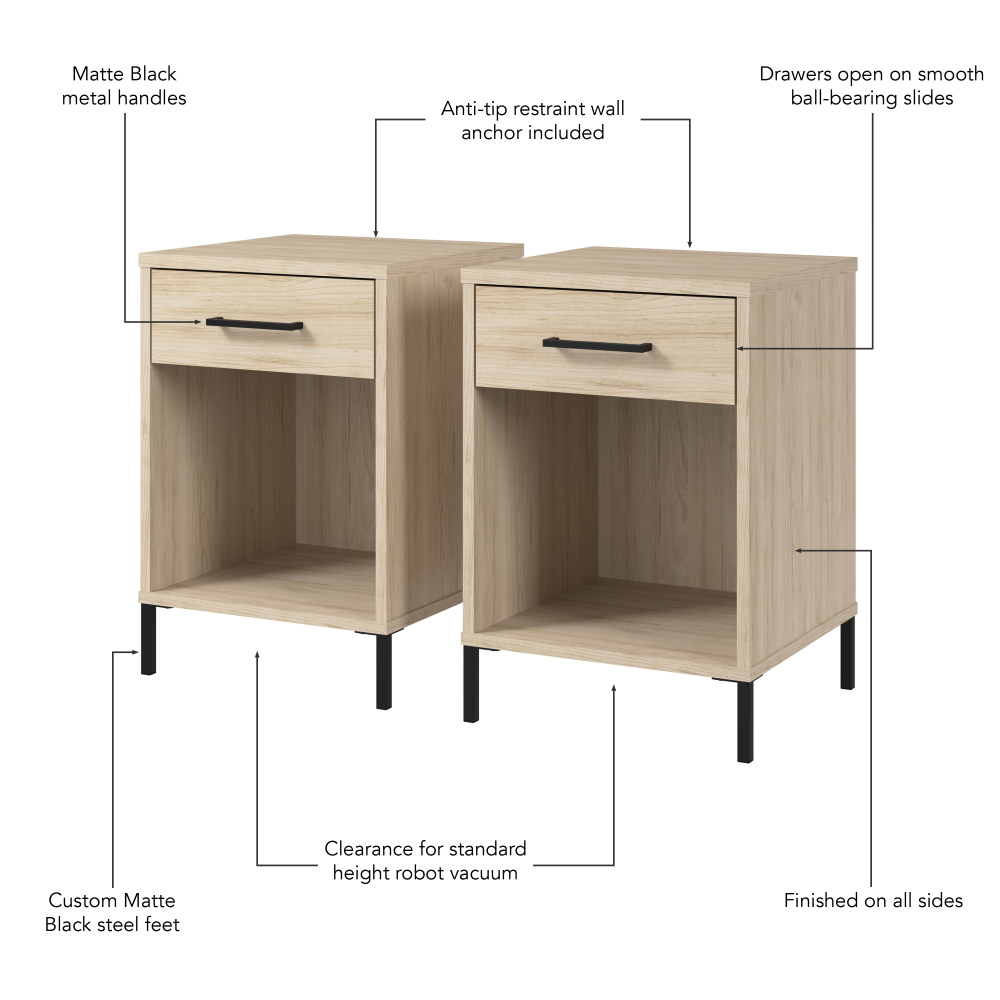 Shop Bush Furniture Soho End Table (Set of 2), Image 06, SHH005NE, #color_natural elm
