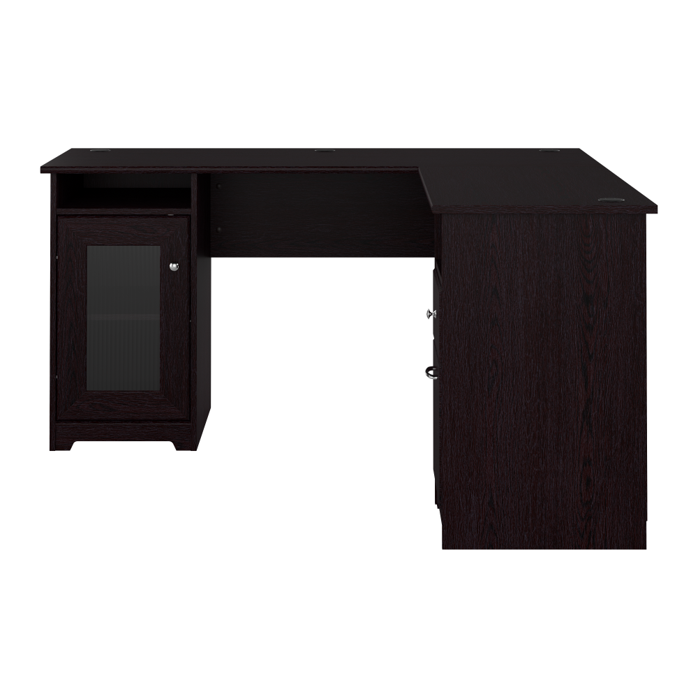 Shop Bush Furniture Cabot 60W L Shaped Computer Desk with Storage, Image 03, WC31830K, #color_espresso oak