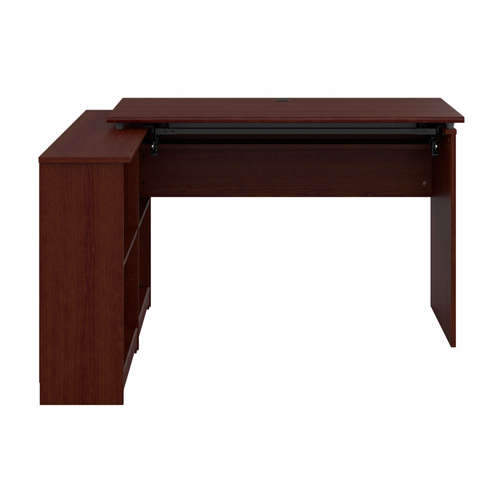 Shop Bush Furniture Cabot 52W 3 Position Sit to Stand Corner Bookshelf Desk, Image 03, WC31416-03, #color_harvest cherry