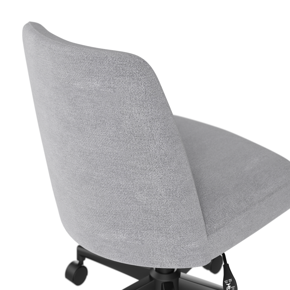 Shop Bush Furniture Serenity Mid Back Armless Office Chair with Wheels, Image 07, CH4101CGF-03, #color_cool gray fabric