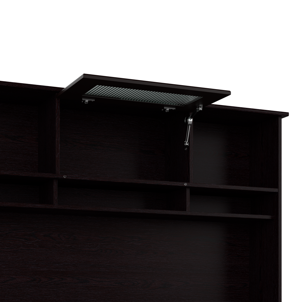 Shop Bush Furniture Cabot 60W L Shaped Computer Desk with Hutch and Storage, Image 05, CAB001EPO, #color_espresso oak