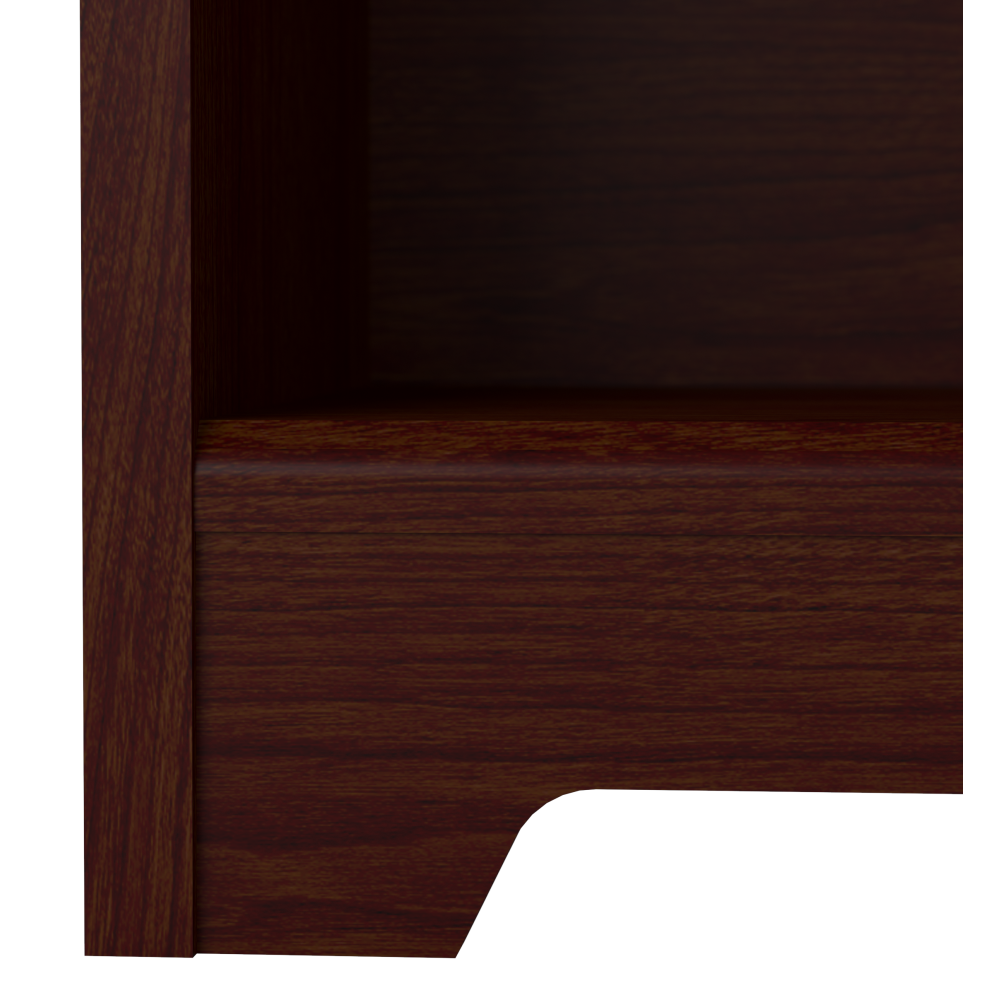 Shop Bush Furniture Cabot 52W 3 Position Sit to Stand Corner Bookshelf Desk, Image 07, WC31416-03, #color_harvest cherry