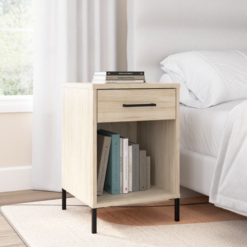 Shop Bush Furniture Essence Nightstand, Image 02, EST116NE-Z, #color_natural elm