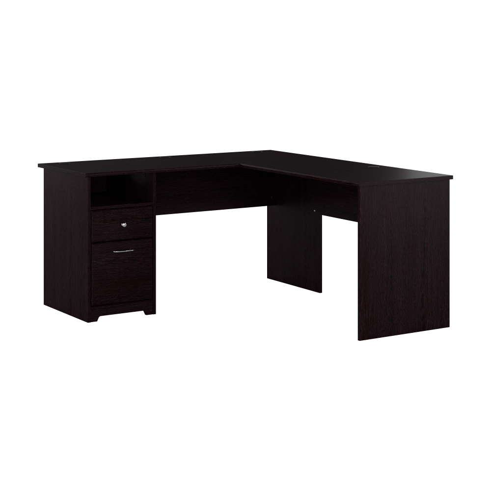 Shop Bush Furniture Cabot 60W L Shaped Computer Desk with Drawers, Image 01, CAB044EPO, #color_espresso oak