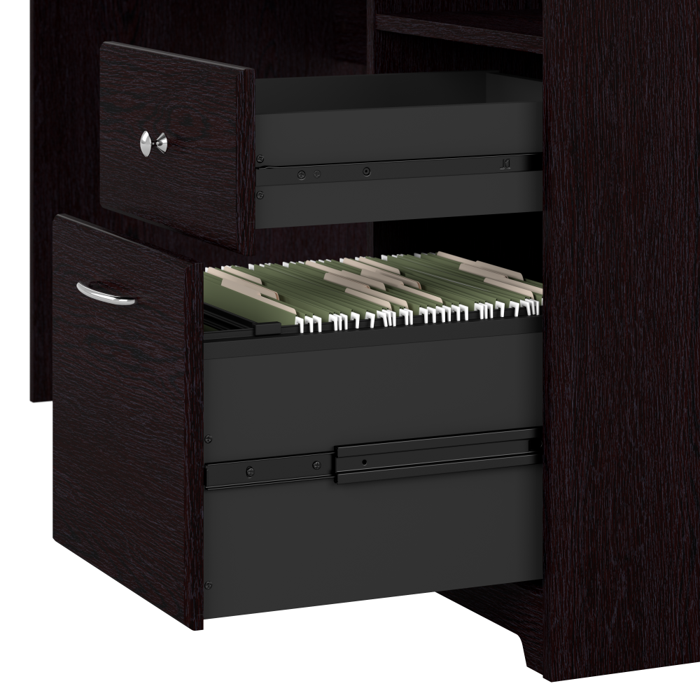 Shop Bush Furniture Cabot 60W L Shaped Computer Desk with Storage, Image 05, WC31830K, #color_espresso oak