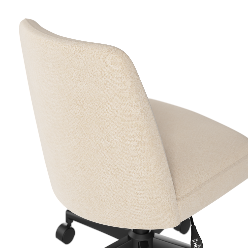 Shop Bush Furniture Serenity Mid Back Armless Office Chair with Wheels, Image 07, CH4101SBF-03, #color_soft beige fabric