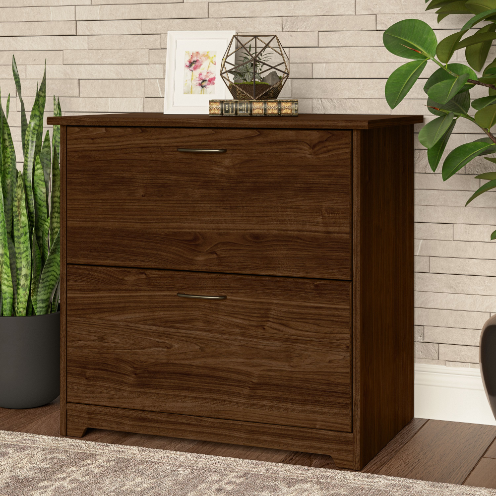 Shop Bush Furniture Cabot 2 Drawer Lateral File Cabinet, Image 02, WC31080-03, #color_modern walnut