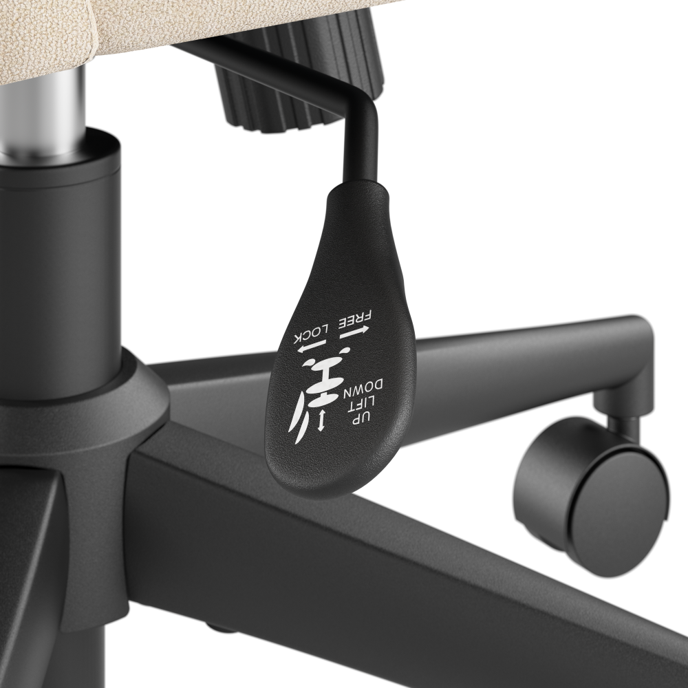 Shop Bush Furniture Serenity Mid Back Armless Office Chair with Wheels, Image 05, CH4101SBF-03, #color_soft beige fabric