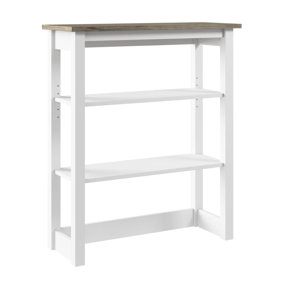 Shop Bush Furniture Mayfield Tall Hutch Organizer, Image 01, MAH131GW2-03, #color_shiplap gray/pure white